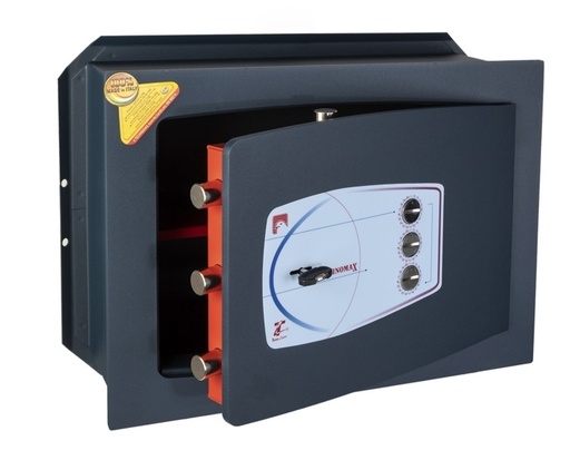 [GD/5] TECHNOMAX GD/5 WALL SAFE WITH KEY AND ELECTRONIC CODE (34 X 46 X 20 CM)