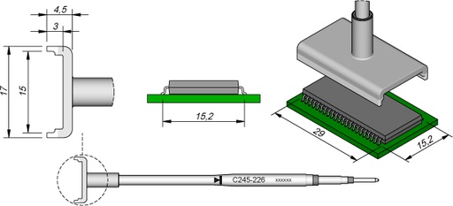[HE-C245226] CATRIDGE TUNNEL 15,2X29,0 JBC