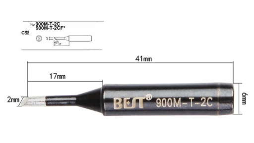 [HE-X02] POINTE POUR FER A SOUDER 17 MM/2 MM