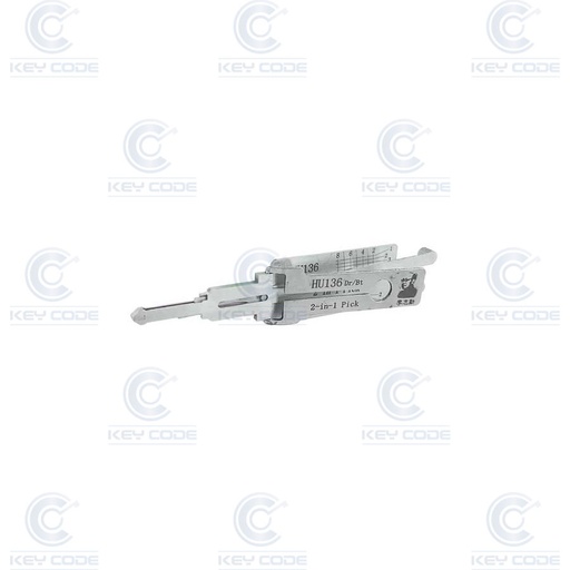 [HU136-AG] CROCHET LISHI 2 EN 1 DACIA, RNLT HU136 / ANTIREFLET