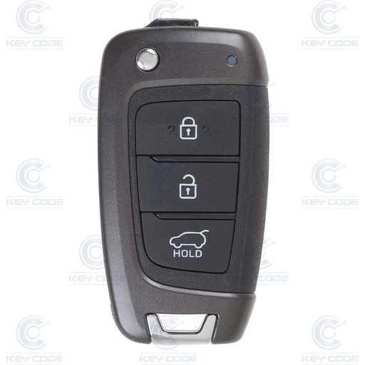 [HY111TE01-OE] TELECOMMANDE PLIABLE HYUNDAI 3 BOUTONS POUR KONA (2018+) (95430J9800) CRYPTO 40/80 BITS ID 6D-60 433 MHZ FSK - ORIGINAL -