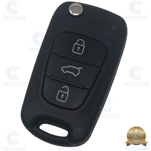 [HY48CS3B-P] COQUE TELECOMMANDE I20, I30, IX35 PLIABLE 3 BOUTONS TOY48 - QUALITÉ SUPÉRIEURE