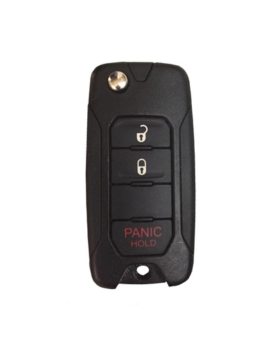 [JP101TE03-OE] MANDO PLEGABLE DE 3 BOTONES DE JEEP RENEGADE (2016) SIN ESPADIN ID48 433 Mhz - ORIGINAL 