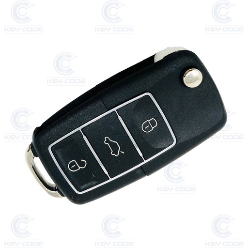 [KD_B01-3N] CONTROLE REMOTO IMPERMEÁVEL VAG DE 3 BOTÕES PARA KEYDIY - PRETO