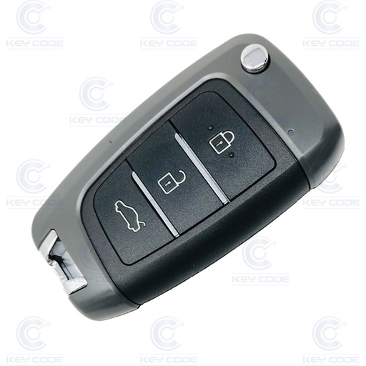 [KD_B25] CONTROLE REMOTO FOLDING MODERNO DE 3 BOTÕES HYUNDAI PARA KEYDIY
