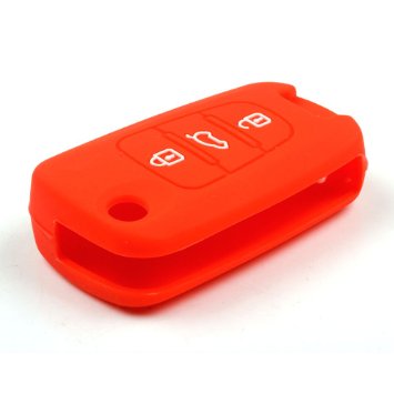 [KIFS-R] FUNDA DE SILICONA PARA MANDOS HYUNDAI-KIA DE 3 BOTONES - ROJO