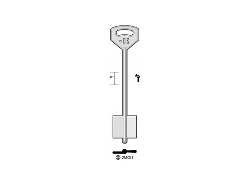 [KL-2MOI1] LLAVE KEYLINE DOBLE PALETA MOIA 2MOI1 (ML, MOI-3G)