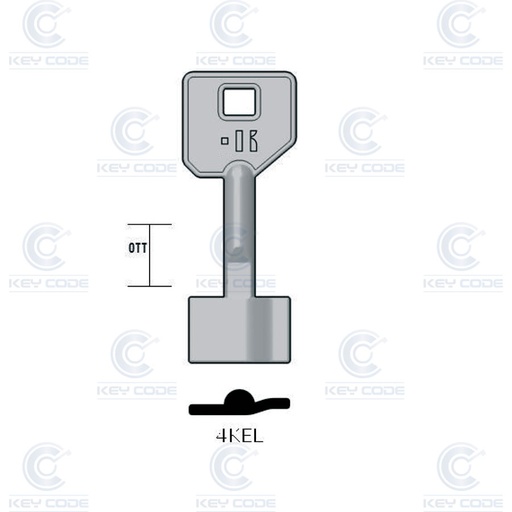 [KL-4KEL] LLAVE KEYLINE DOBLE PALETA KASSEL 4KEL (5KY2, KAS-2G)