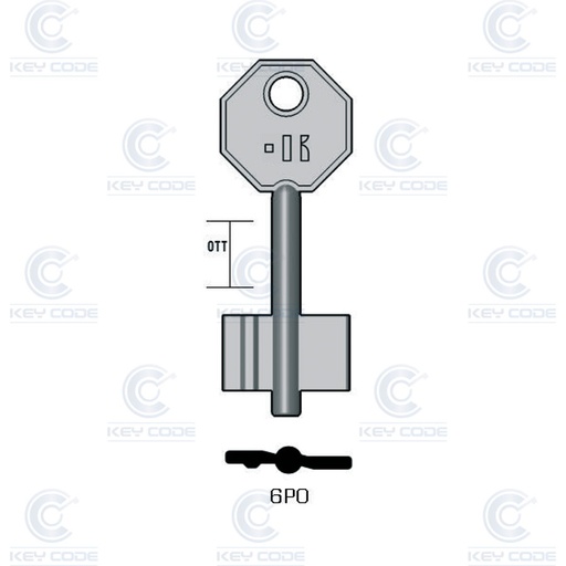 [KL-6PO] LLAVE KEYLINE DOBLE PALETA 6PO (5PT3, PTN-6G)