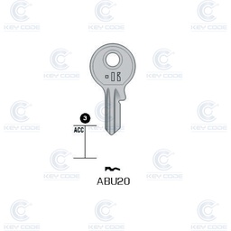 [KL-ABU20] LLAVE KEYLINE ABUS ABU20 (AB50, ABU-23D) 