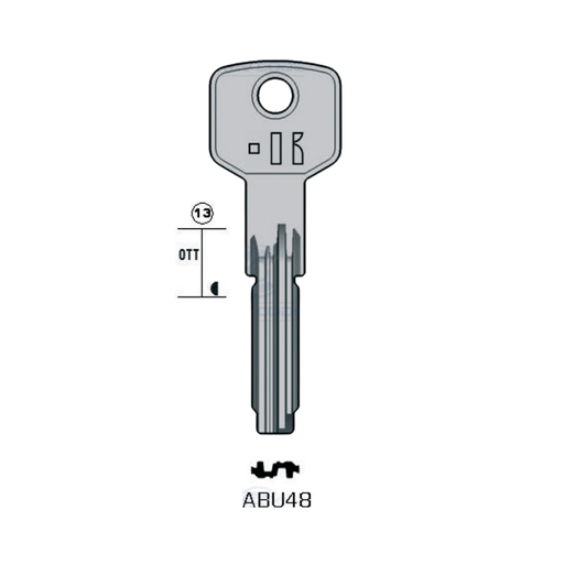[KL-ABU48] LLAVE DE PUNTO KEYLINE ABUS ABU48 (AB48, CI-26)
