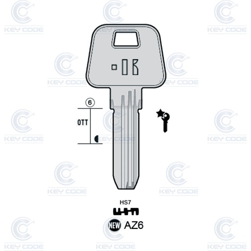 [KL-AZ6] LLAVE KEYLINE AZ6 (AZ-9)
