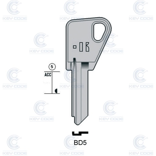[KL-BD5] LLAVE KEYLINE BRICARD BD5 (BD4, BRI-3I)