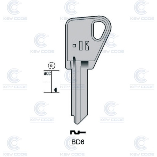 [KL-BD6] CLE KEYLINE BRICARD BD6 (BD3, BRI-4D)