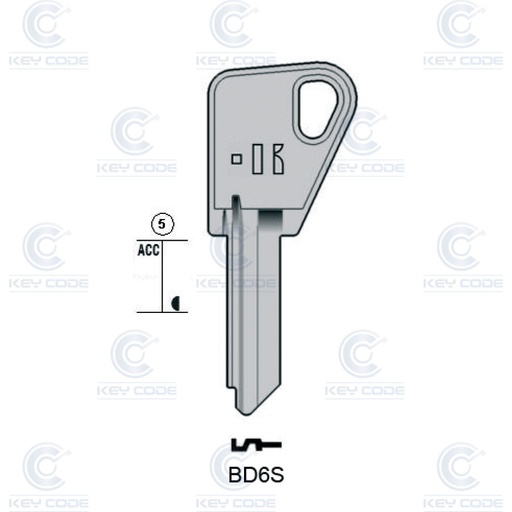 [KL-BD6S] LLAVE KEYLINE BRICARD BD6S (BD3R, BRI-4I)