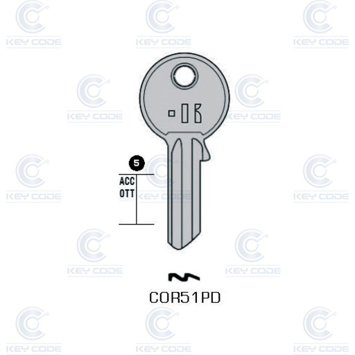 [KL-COR51PD] LLAVE KEYLINE CORBIN COR51PD (CB15, COR-27D)