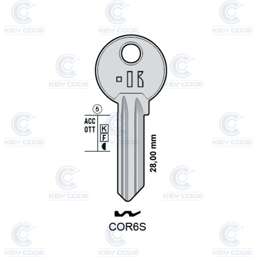 [KL-COR6S] LLAVE KEYLINE CORBIN COR6S (CB6R, COR-1I)