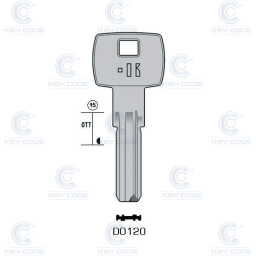[KL-DO120] LLAVE KEYLINE DOM DO120 (DM120, DOM-22)