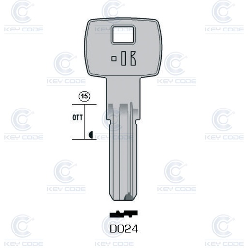 [KL-DO24] LLAVE KEYLINE DOM DO24 (DM24, DOM-31)