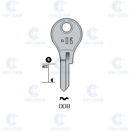 [KL-DO8] LLAVE KEYLINE DOM DO8 (DM8, DOM-1D)