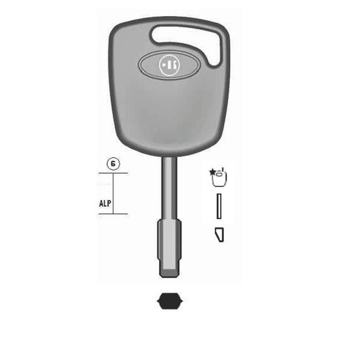 [KL-FD3TK] POD KEY KEYLINE FORD FD3 (FO21, TIBBE)