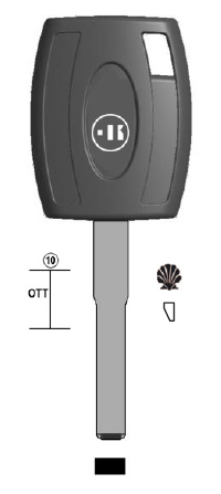 [KL-FD40BTK] POD KEY KEYLINE FORD FD40 (HU101)