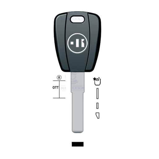 [KL-FT22TK] POD KEY KEYLINE FIAT, ALFA ROMEO, IVECO, LANCIA FT22 (SIP22, TP02)