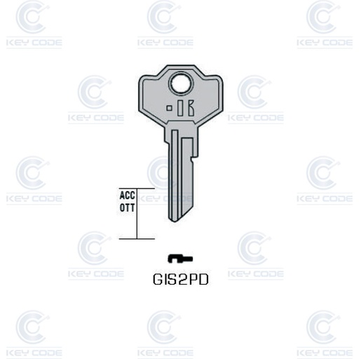 [KL-GIS2PD] CLE KEYLINE GIUSSANI GIS2PD (GS13, GIU-3D) 