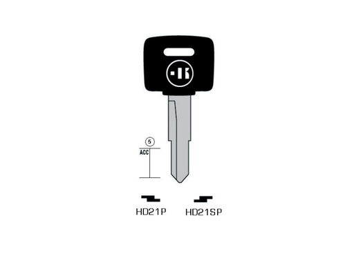 [KL-HD21P] CLÉ KEYLINE MOTO HONDA HD21P (HON39RP, HOND-19DP)