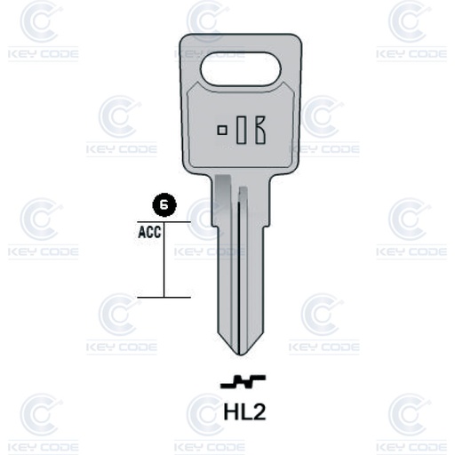 [KL-HL2] LLAVE KEYLINE HUWIL HL2 (HW4, HUW-1I)