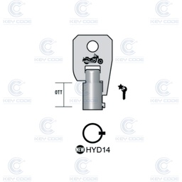 [KL-HYD14] LLAVE KEYLINE HARLEY DAVIDSON HYD14 (CH9T, AGA-1T)