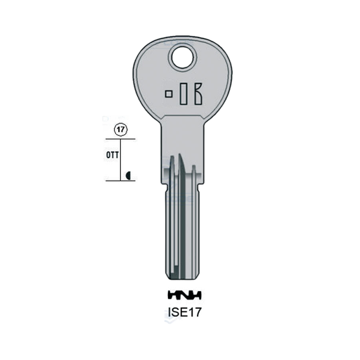 [KL-ISE17] LLAVE DE KEYLINE ISEO ISE17 (IE26, IS-10)