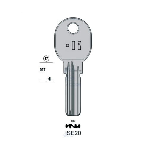 [KL-ISE20] LLAVE DE PUNTOS KEYLINE ISE20 (IE15, IS-6D)