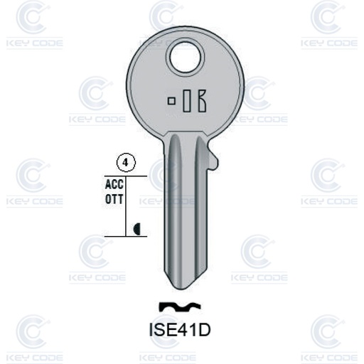 [KL-ISE41D] LLAVE KEYLINE ISEO ISE41D (IE224, IS-2D) 