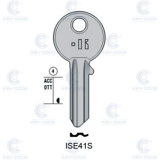 [KL-ISE41S] LLAVE KEYLINE ISEO ISE41S (IE225, IS-2I) 