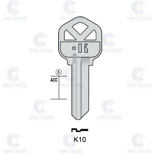 [KL-K10] LLAVE KEYLINE K10 (KS1, KWI-1)