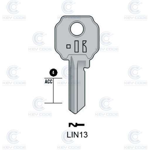[KL-LIN13] CLÉ KEYLINE LIN13 (LC13, LIN-18D)