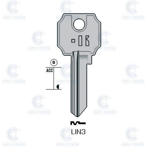 [KL-LIN3] CLÉ KEYLINE LIN3 (LC11, LIN-15D)