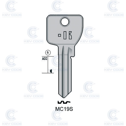 [KL-MC19S] LLAVE KEYLINE MC19S (MC19R, MCM-C4C) 
