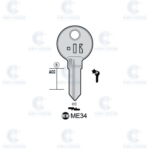 [KL-ME34] LLAVE KEYLINE MERONI ME34 (MER34R)