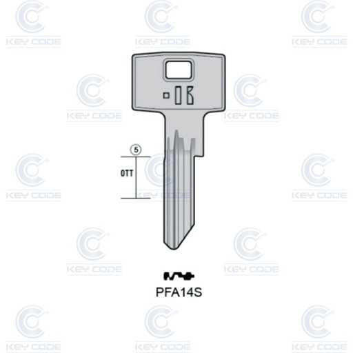 [KL-PFA14S] CLÉ KEYLINE PFAFFENHAIN PFA14S (PHF6, PFA-14D)