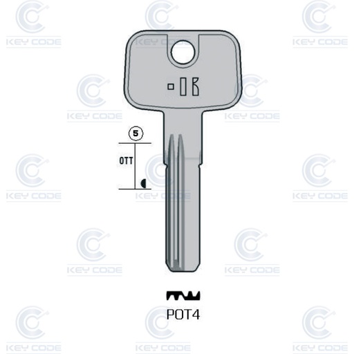 [KL-POT4] LLAVE KEYLINE POT4 (PT4R, PTN-1D)