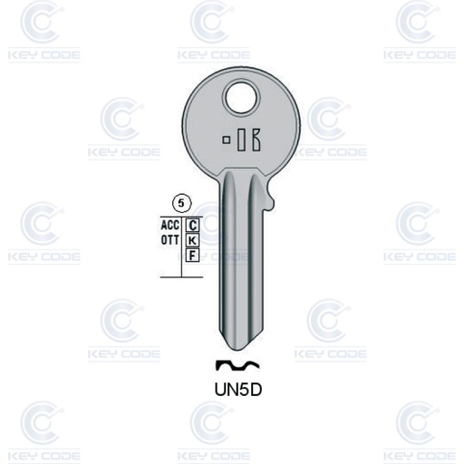[KL-UN5D-PL] CLE UNIVERSELLE KEYLINE UN5D (UL050, U-5D) - ARGENT