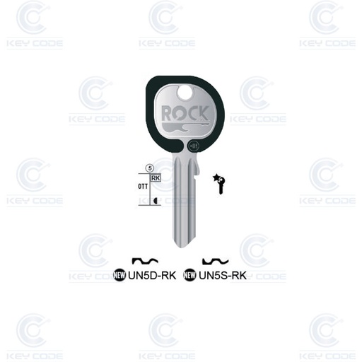 [KL-UN5D-RK-N] CLE UNIVERSELLE KEYLINE UN5D ROCK (UL050DZ, U-5D) NOIR