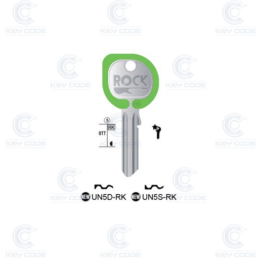 [KL-UN5D-RK-VLI] CLE UNIVERSELLE  KEYLINE UN5D ROCK (UL050DZ, U-5D) VERT CLAIR