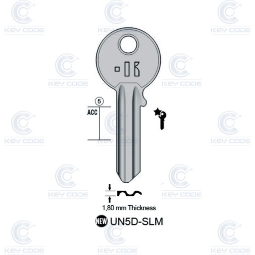 [KL-UN5D-SLM] LLAVE UNIVERSAL KEYLINE UN5D SLIM (UL050 RHINO, U-5D)