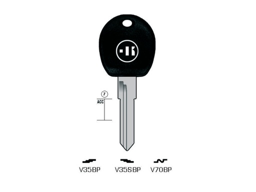 [KL-V35BP] CLÉ KEYLINE VOLKSWAGEN V35BP (HU49, VO-2)