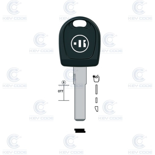 [KL-V66TK] POD KEY KEYLINE VOLKSWAGEN, SEAT, SKODA, AUDI, PORSCHE V66TK (HU66)