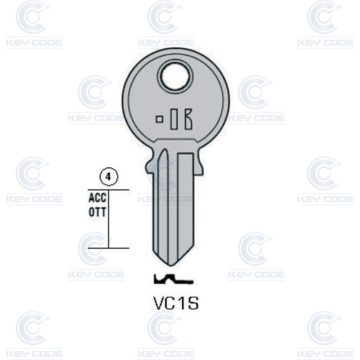 [KL-VC1S] LLAVE KEYLINE VACHETTE VC1S (VAC1R, VA-3I)