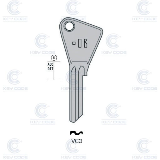[KL-VC3] LLAVE KEYLINE VC3 (VAC3, VA-2)